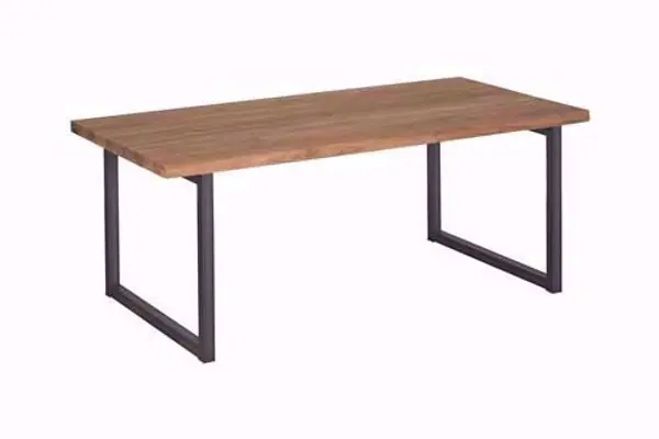 Günstig Lucca-Esstisch aus Teakholz mit Metallgestell 180 - 260 cm