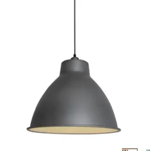 "Dome" hängender lampenschirm aus metall in grau Top-Preis