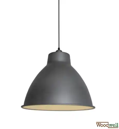 "Dome" hängender lampenschirm aus metall in grau Top-Preis