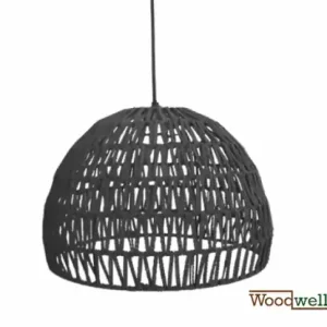 Top-Angebot "Rope" lampenschirm aus gewebter baumwolle in schwarz