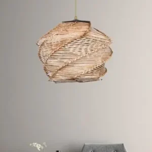 Hängeleuchte in natürlich aus Bambus 30x30x70 cm Abverkauf