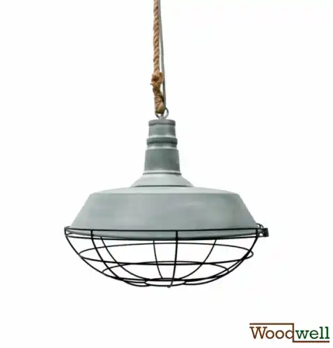 Markenprodukt "Korf" lampenschirm in zink und schwarz, durchmesser 47 cm