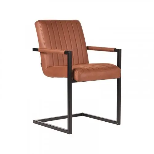 Preisknaller Esszimmerstuhl Milo 55x55x85 cm Cognac Microfaser