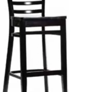 Highlight Barhocker aus buchenholz im farbton „wenge“
