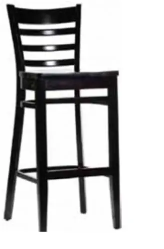 Highlight Barhocker aus buchenholz im farbton „wenge“