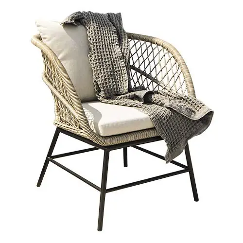Outdoor Wickersessel "Bahia" aus Aluminium in natürlich Saisonangebot