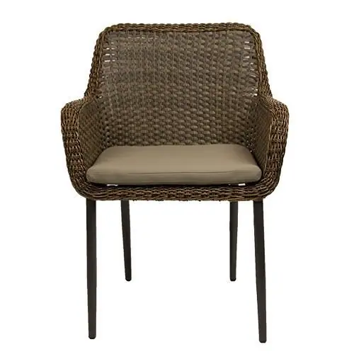 Versand Am Gleichen Tag Outdoor Sessel "Catch" aus Aluminium Geflecht in Dark Mood braun