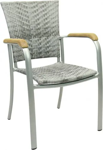 ARUBA Aluminium Stapelsessel in Granit Neu