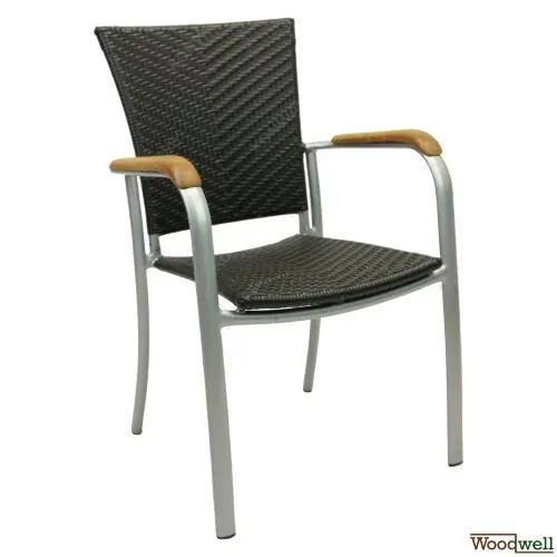 Heißes Angebot ARUBA Aluminium Stapelsessel in Schwarz