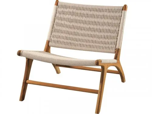 Mega-Angebot Stuhl aus Teakholz und Baumwollschnur