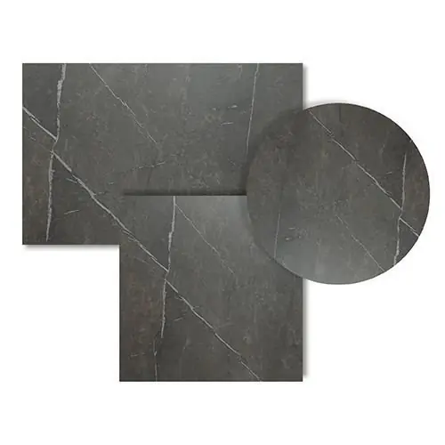 HPL Tischplatte "Enfiber Nereta Grey" Ø60cm 12mm Dicke Sonderaktion