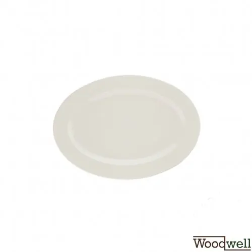 Teller Oval "Bonna Banquet" 12 Set weiß 25x17cm Versand Am Gleichen Tag