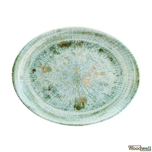 Bonna Odette Olive Teller Platte Oval 12 Set grün 25 cm Neu