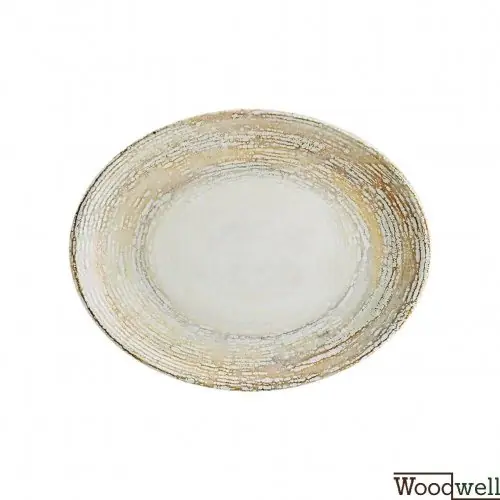 Premium Porzellan Oval Bonna Patera 6 Set beige 36cm Markenprodukt