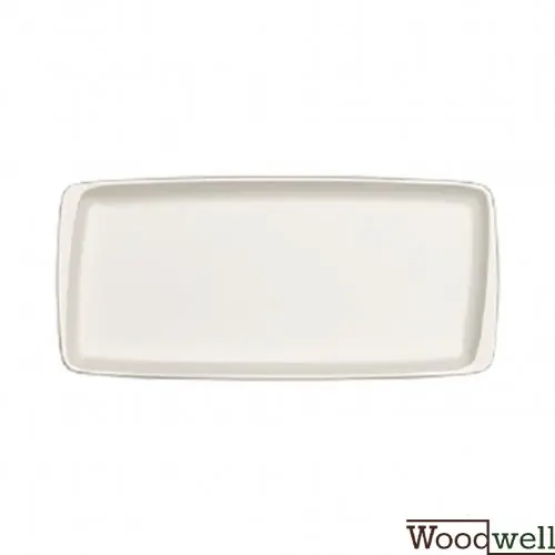 Schneller Versand Rechteckiger Teller "Bonna Moove" 6 Set in weiß Ø41cm-36x25cm