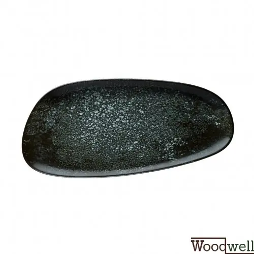 Markenprodukt Servierteller "Bonna Cosmo Black" 36cm 12 Set schwarz