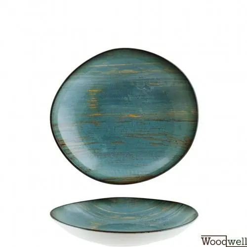 Schneller Versand Tiefteller "Bonna Madera" 26cm 6 Set grün/blau