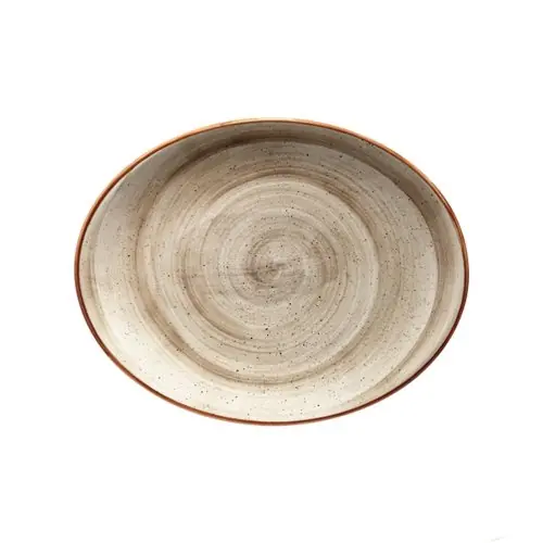 Ovaler Porzellanteller "Bonna Aura Terrain"31x24cm 6 set Top-Angebot