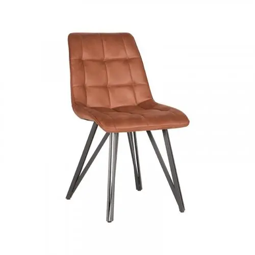 Garantierte Lieferung Esszimmerstuhl "Boaz" 50x61x86 cm in Cognac Mikrofaser