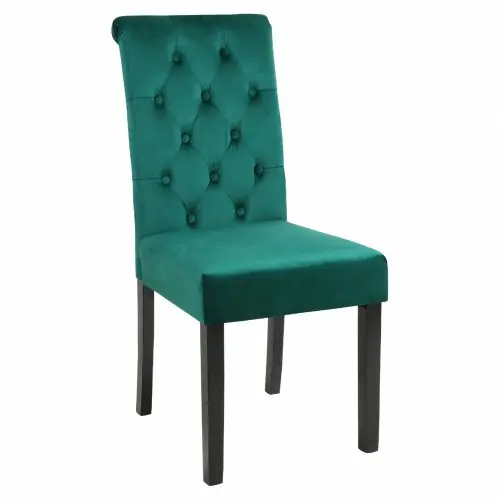 Heißes Angebot STUHL "ROXIE" AUS GRÜNEM SAMT MIT HOLZFÜßEN 46,5x61,5x100 cm
