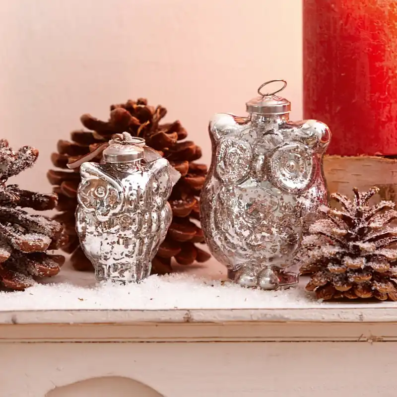 Echt Weihnachtsschmuck 2er Set Chouette