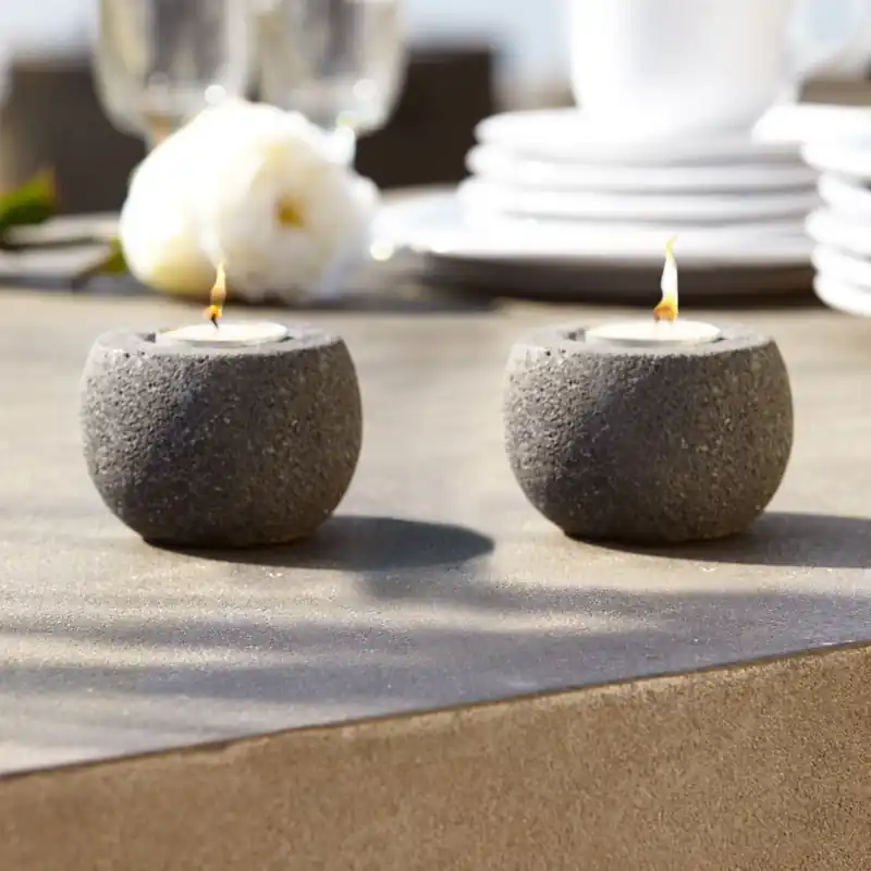 Kracherpreis Teelichthalter 2er Set Stone