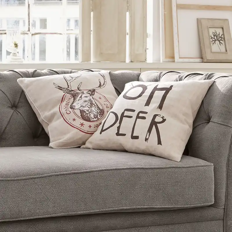 Heißes Angebot Kissenhülle 2er Set Oh Deer
