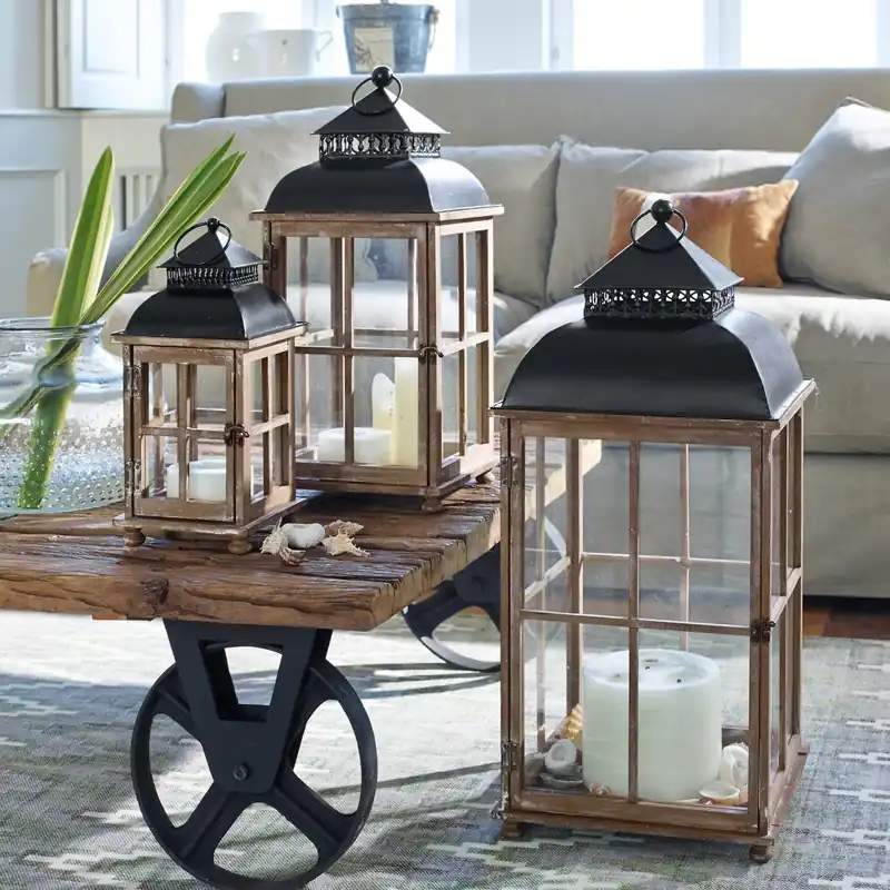 Laterne 3er Set Maisons Sonderangebot