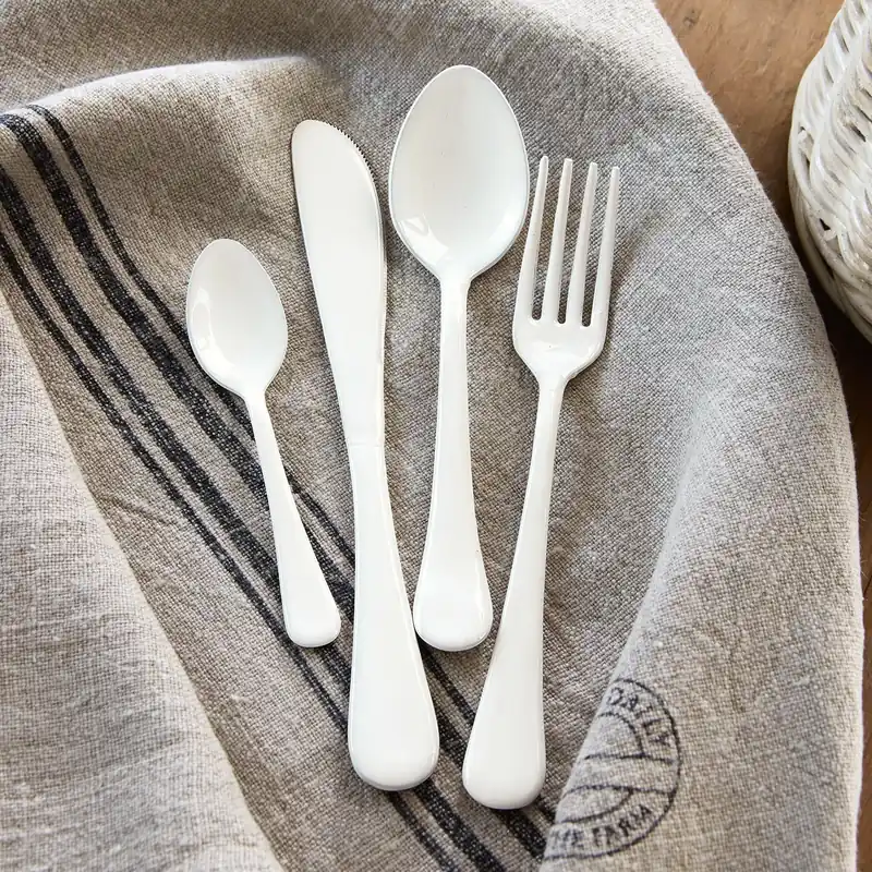 Geprüft Besteck 4er Set Blanc