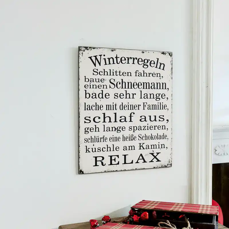Highlight Dekoboard Winterregeln