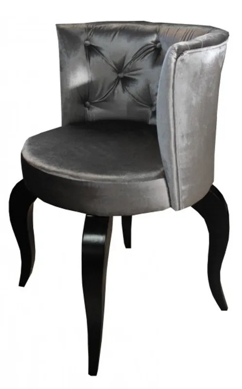 Casa Padrino Barock Salon Stuhl Grey - Designer Sessel - Luxus Qualität GH Sichere Zahlung