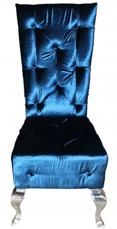 Rabatt Casa Padrino Barock Esszimmer Stuhl Türkis / Silber - Designer Stuhl - Luxus Qualität Hochlehnstuhl Hochlehner GH