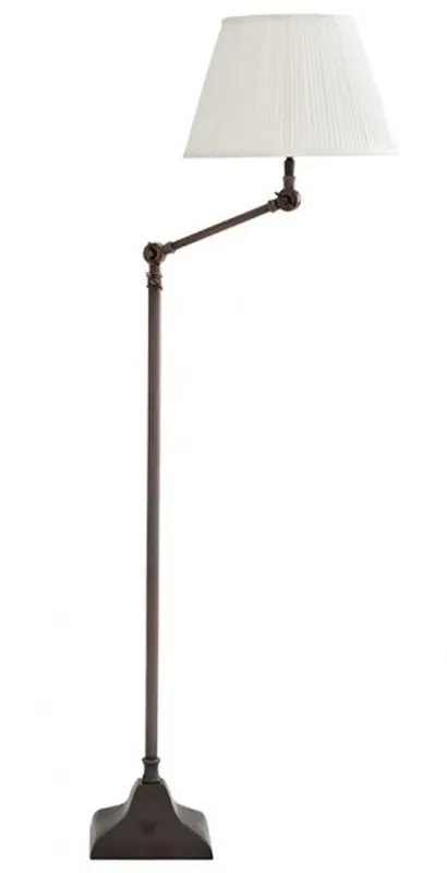 Casa Padrino Luxus Stehleuchte Bronze Finish Weiß Stehlampe Lampe Leuchte - sehr elegant und edel aus der Luxus Kollektion Rabatt
