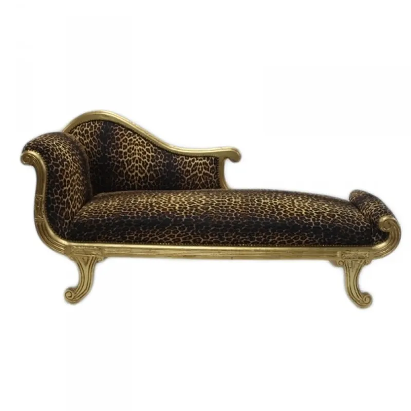 Casa Padrino Barock Chaiselongue Modell XXL Leopard / Gold Jetzt Bestellen