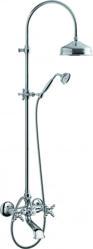 Super-Preis Luxus Bad Zubehör - Jugendstil Retro Dusch und Wannen Armatur Chrom Serie Milano - Made in Italy Nostalgisch