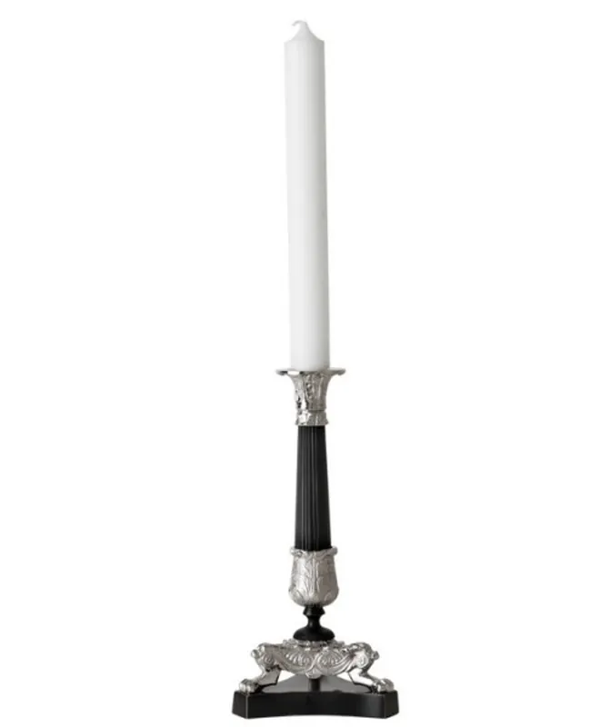 Geprüft Casa Padrino Luxus Kerzenständer Nickel Finish Paris - schwere Ausführung - Kerzenhalter Kerzenleuchter