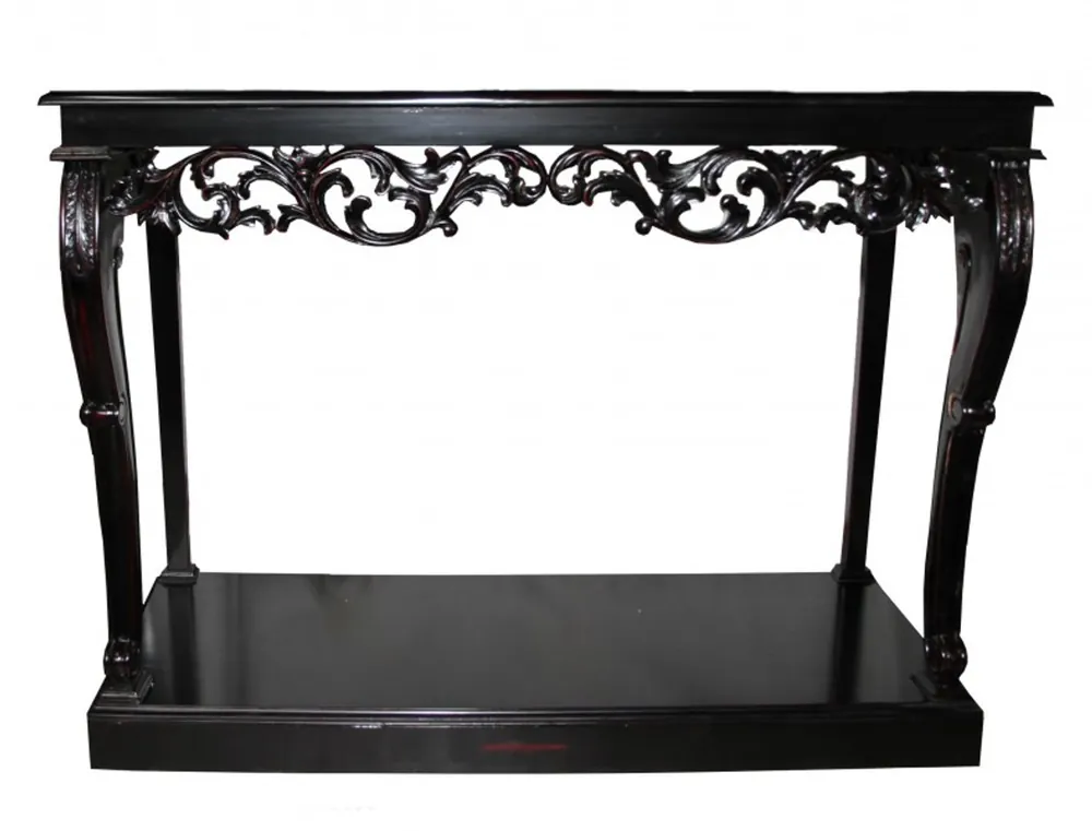 Casa Padrino Designer Konsolentisch Schwarz - Antik Stil- Barock Möbel Top-Preis