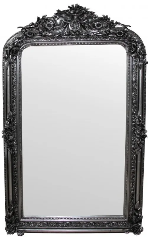 Top-Angebot Casa Padrino Barock Wandspiegel Silber Antik-Look Höhe 159 cm, Breite 89 cm - Edel & Prunkvoll