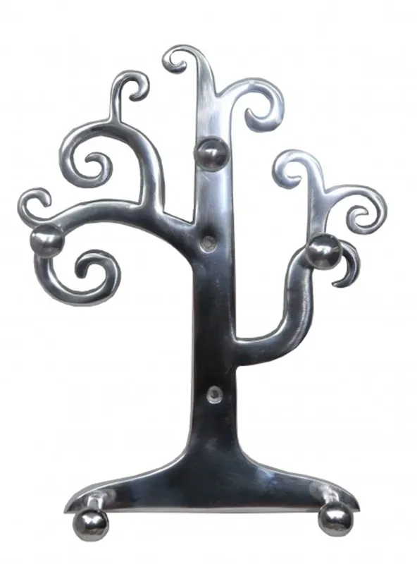 Meistverkauft Casa Padrino Designer Wandschlüssel und Halsketten Halter aus Aluminium, Höhe 29 cm, Breite 24 cm - Schlüsselhalter Wandschlüsselanhänger