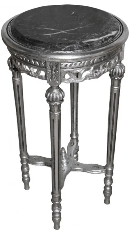 Sale Barock Beistelltisch Rund Silber ModY 13 73 x 38 cm Antik Stil