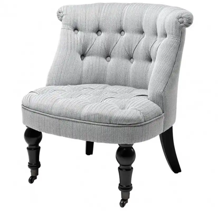 Luxus Barock Salon Stuhl Paris mit Fischgratmuster weiss/schwarz aus der Luxus Kollektion von Casa Padrino - Hotel Cafe Restaurant Möbel Einrichtung Neue Kollektion