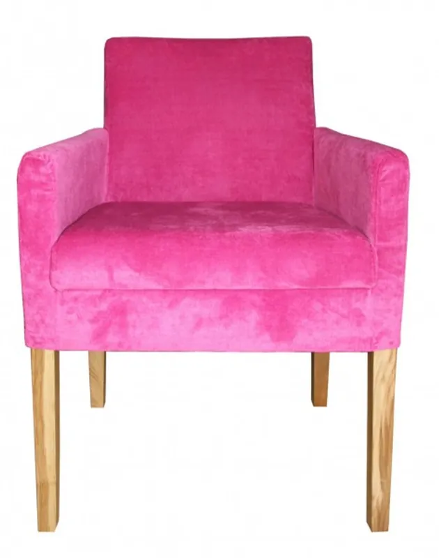 Heißes Angebot Casa Padrino Luxus Esszimmer Stuhl Pink / Holz Farbig mit Armlehnen