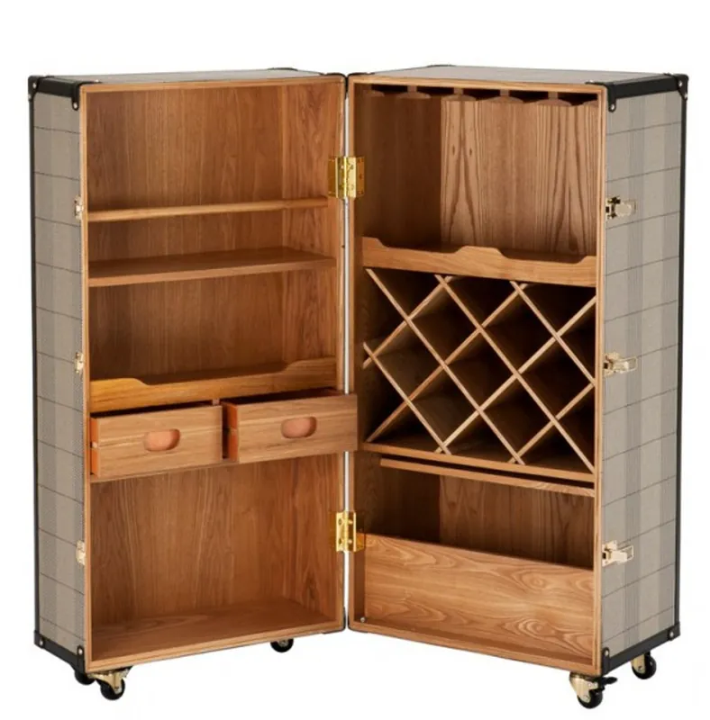 Neue Kollektion Casa Padrino Luxus Bar Schrank im Vintage Koffer Design - Kommode - Art Deco Barock Jugendstil Kofferschrank - Luxus Hotel Bar Trolley