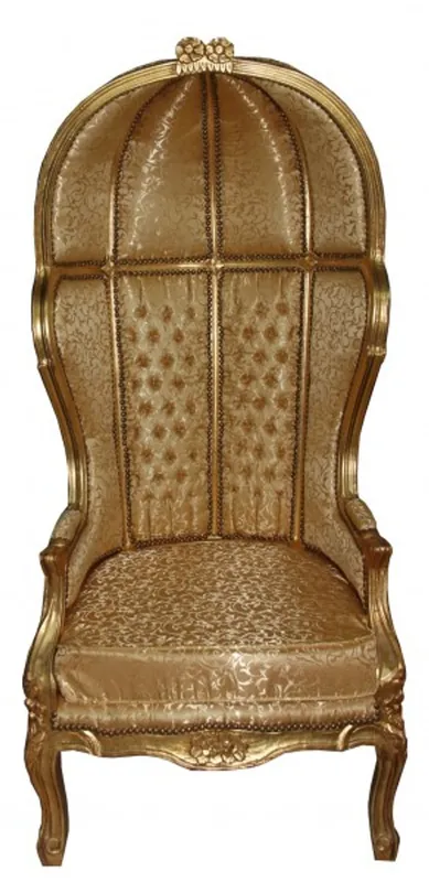 Angebot Casa Padrino Barock Thron Sessel Victory Gold Muster / Gold - Balloon Chair -Thron Stuhl Tron