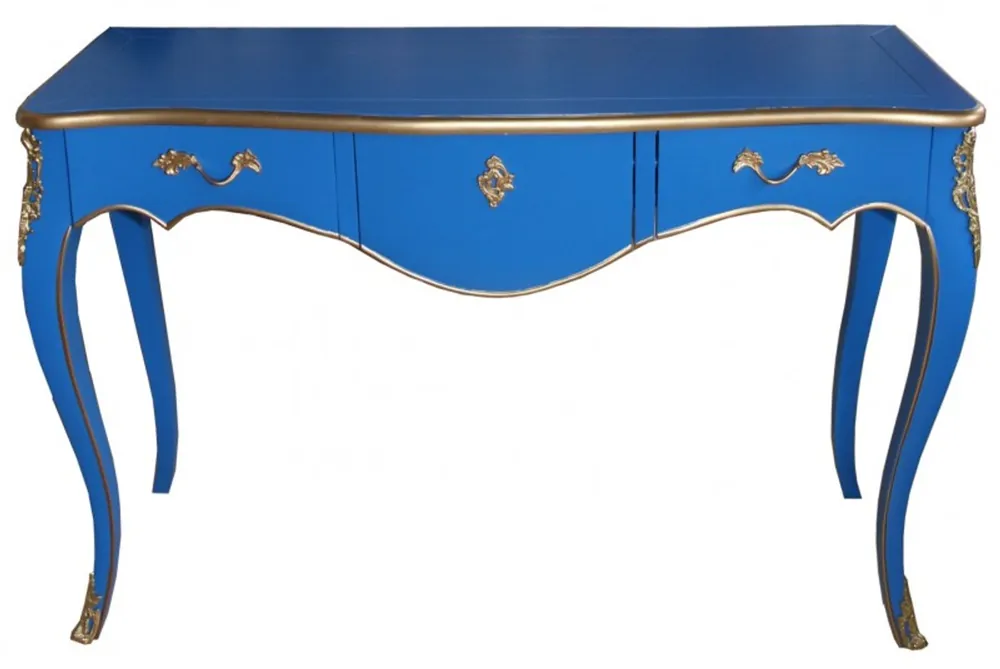 Neue Kollektion Casa Padrino Konsolentisch Blau / Gold Antik Stil Konsole Barock Möbel