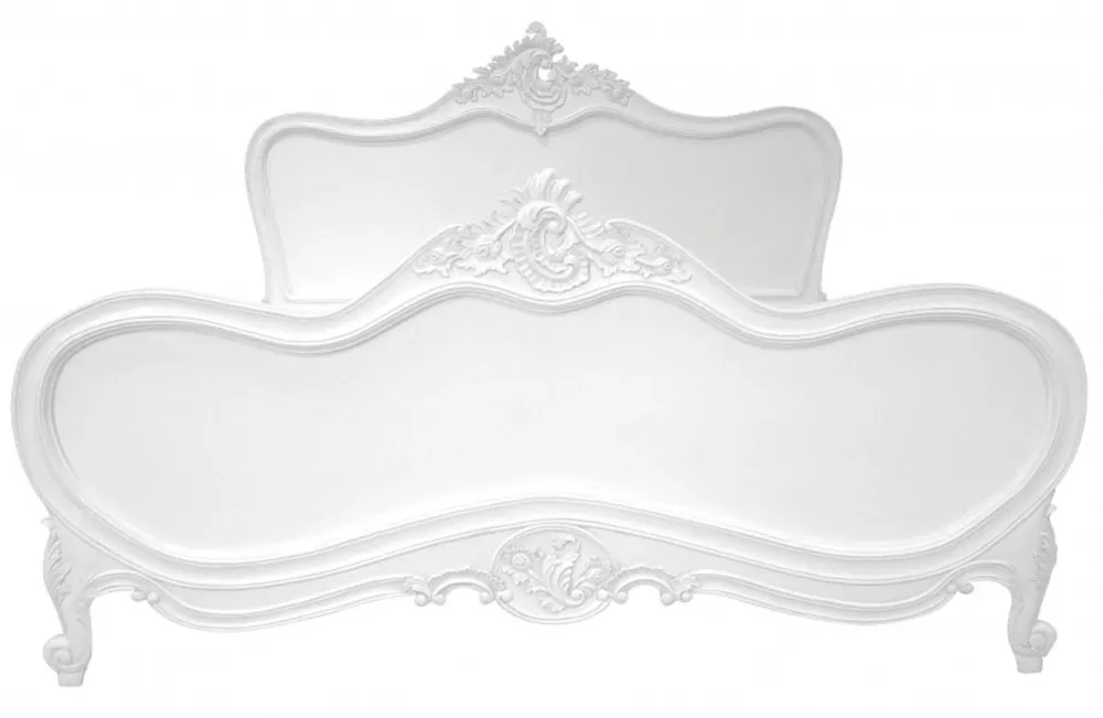 Barock Bett Maison Paris Weiß 180 x 200 cm aus der Luxus Kollektion von Casa Padrino Sale