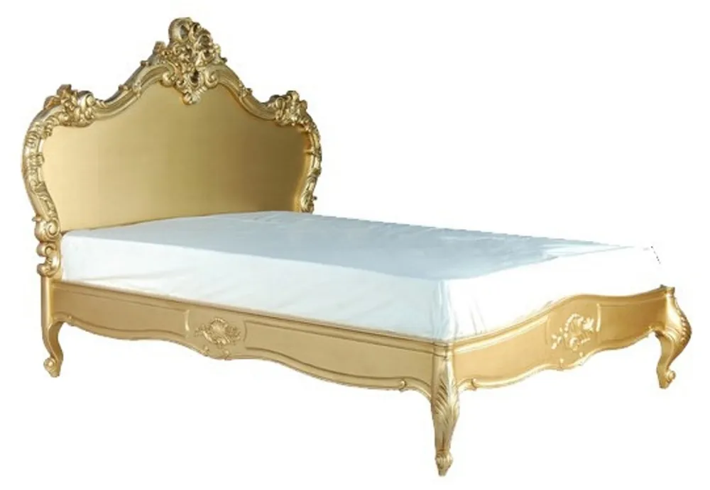 Direktkauf Barock Bett Lusso Gold 180 x 200 cm aus der Luxus Kollektion von Casa Padrino