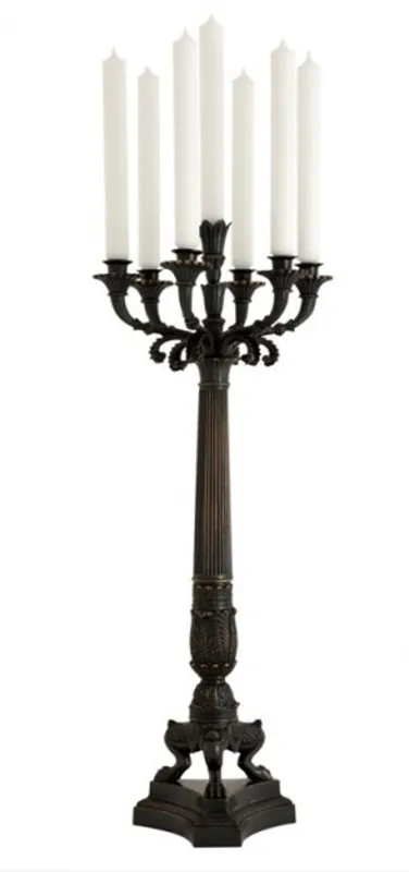 Casa Padrino Massiver Luxus Kerzenständer Antikstil Bronze 79 x 30 cm - Kerzenhalter Super-Preis