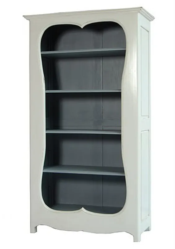 Neu Casa Padrino Barock Bücherschrank Weiss / Grau B 110 x H 185 cm Bücherregal Regal Schrank