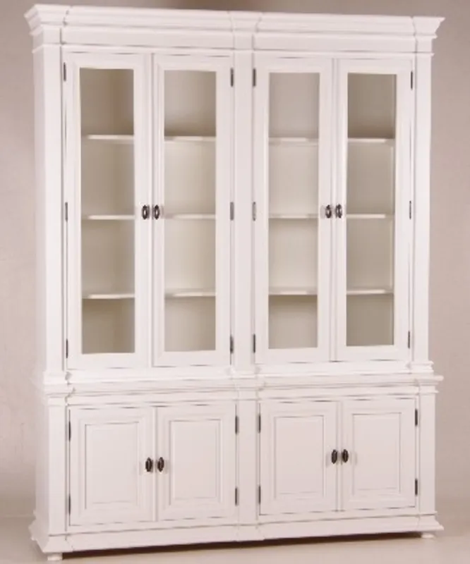 Casa Padrino Shabby Chic Landhaus Stil Schrank Buffetschrank 4-türig Antikstil Weiß - Schrank Esszimmer Wochenendangebot